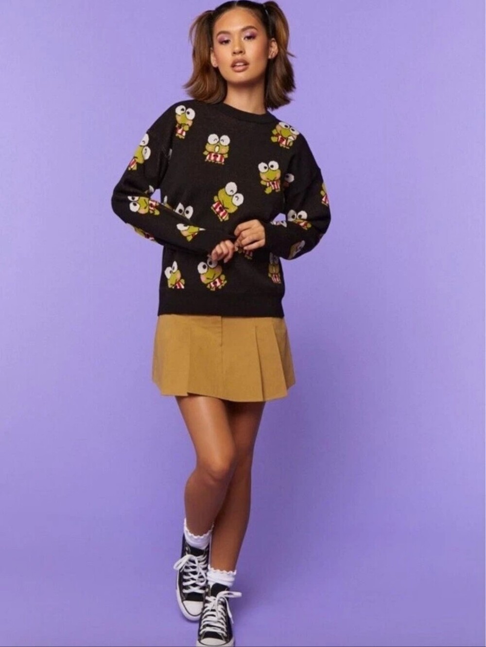 Hello Kitty & Friends X Forever 21 Sanrio Keroppi Frog Sweater Women's Size XS